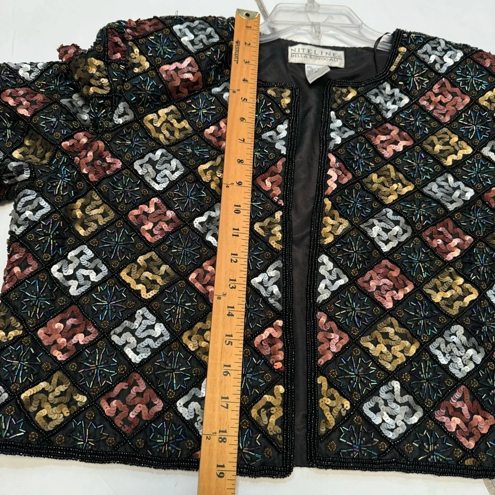 Niteline Black and Gold Embellished Blazer - Picture 10 of 15